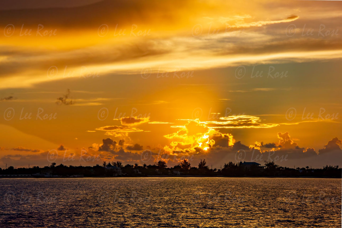 Coastal Sunset Cayman Islands Lee Rose Photography