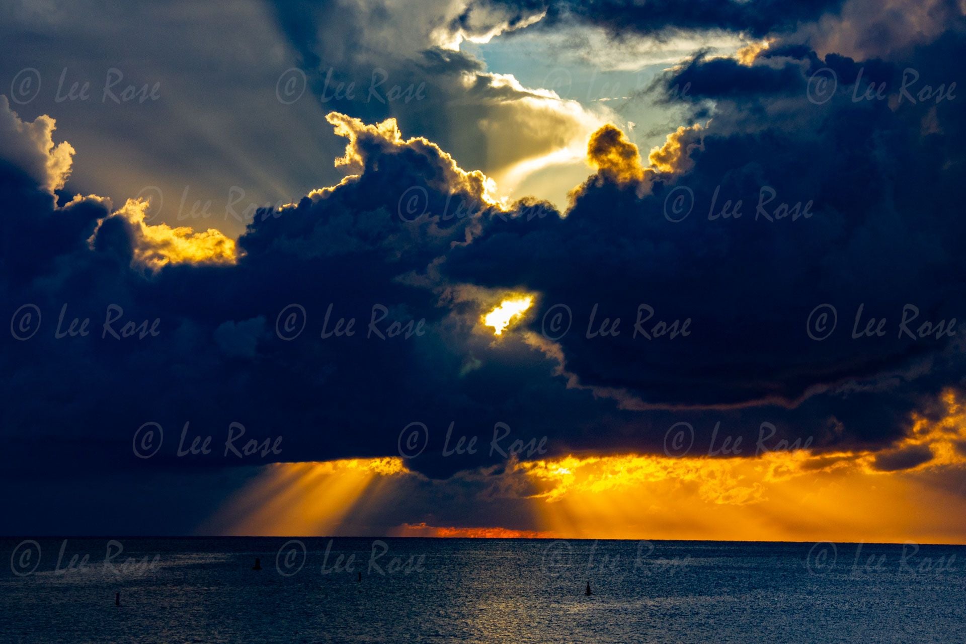 Godly Backlit Clouds Cayman Islands Lee Rose Photography