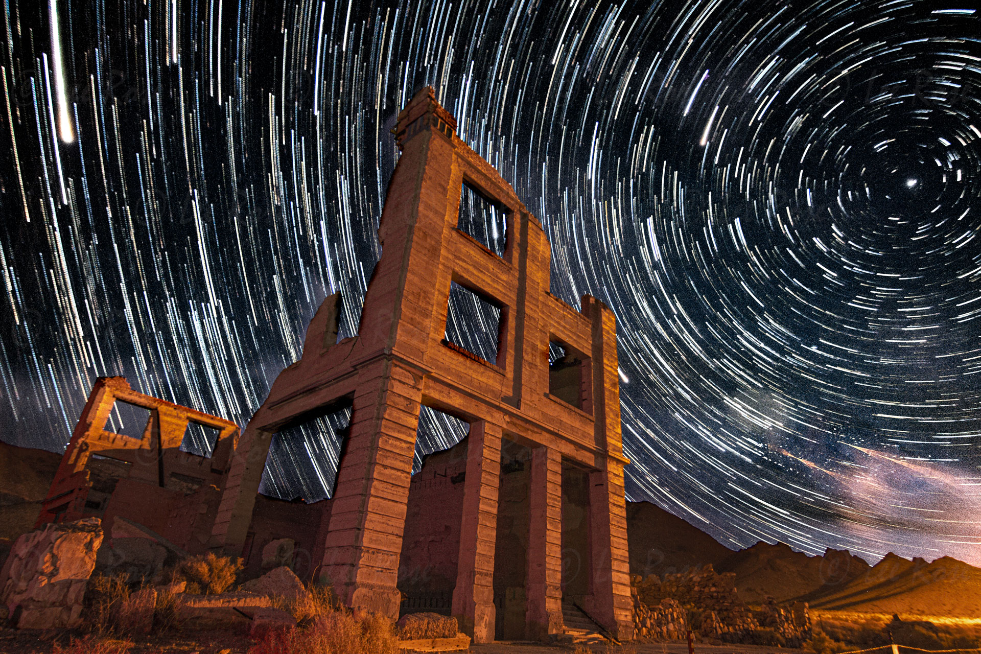 Rhyolite Ghost Town Star Trails